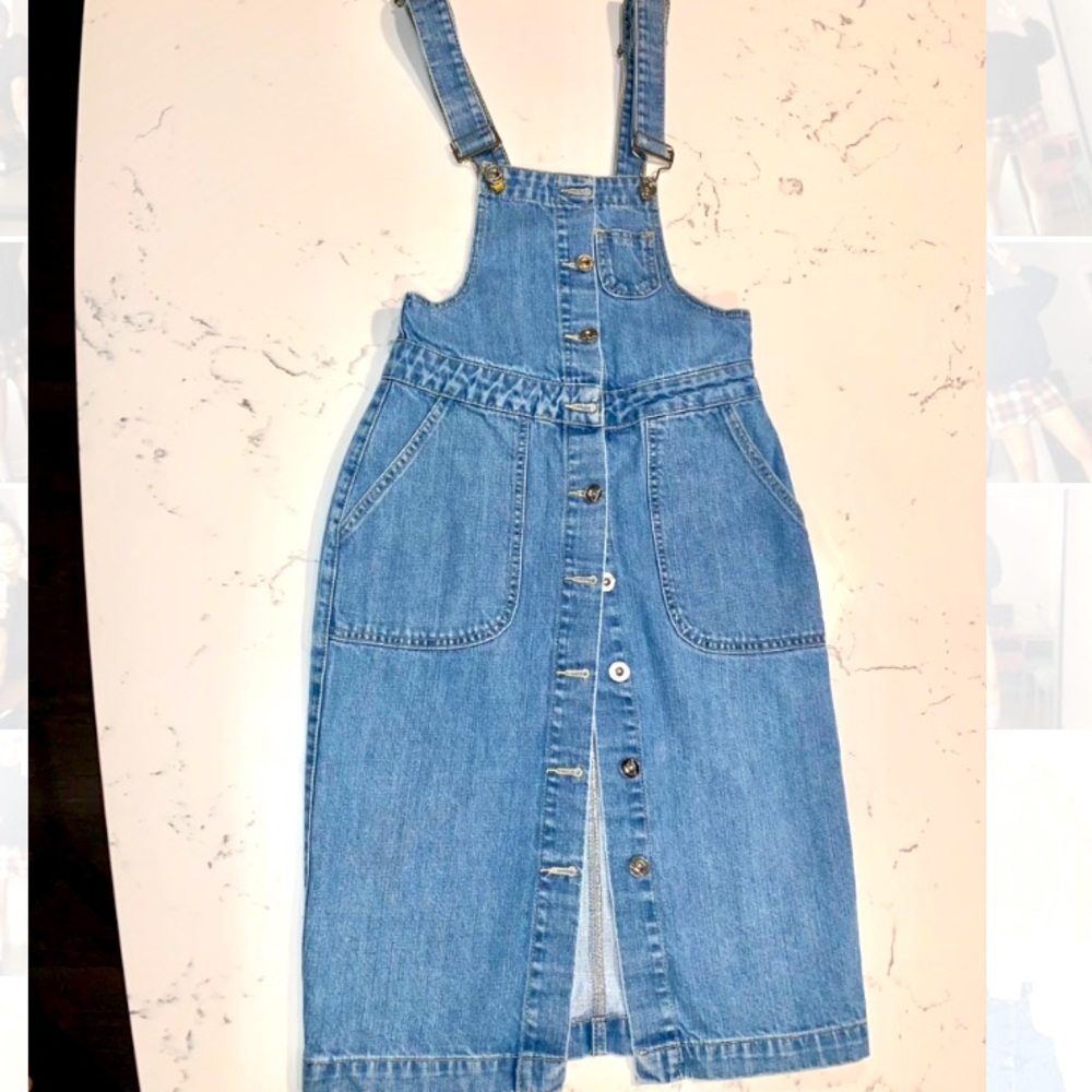 Missguided denim jumper dress sz 2